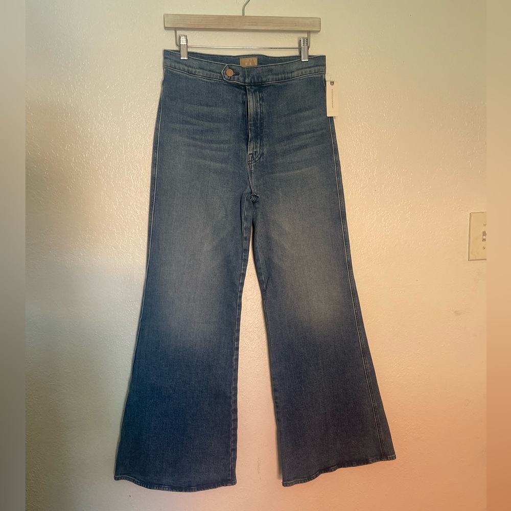 MOTHER Blue Flare Wide Leg Jeans